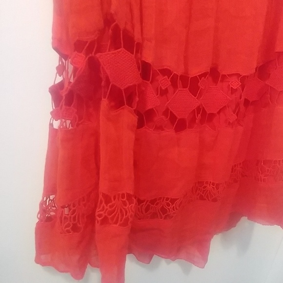 Free peoeple red embroidered dress - Picture 5 of 6